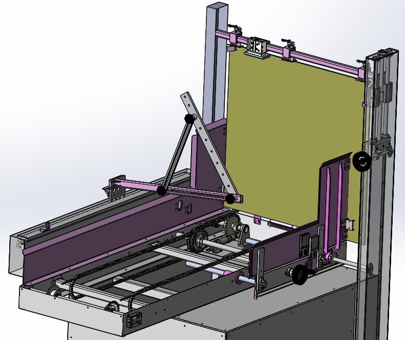 Design of packing machine and unpacking machine by Solidworks