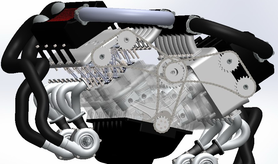 Car and motorcycle engine design model